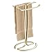 mDesign Decorative Metal Fingertip Towel Holder Stand for Bathroom Vanity Countertops to Display and Store Small Guest Towels or Washcloths - 2-Sided, 13.8