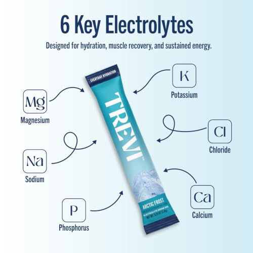 Image of TREVI Electrolytes Powder Packets Sugar Free Hydration Arctic Frost 20 Pack