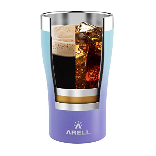 COPO TÉRMICO ARELL COM ISOLAMENTO A VÁCUO TULIP PINT DE 500ML PURPLE RAIN