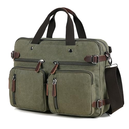 CROCOD 3-in-1 Convertible Laptop Backpack 17.3" Green