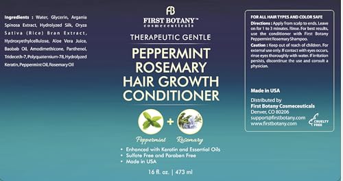 First Botany FDBR-189 Peppermint Rosemary Hair Regrowth And Anti Hair Loss Shampoo And Conditioner Set thumb #6