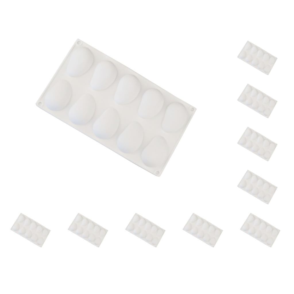 Juego de 10 moldes de silicona de 10 cavidades para mango, helado, gelatina, fondant, chocolate, utensilios para hornear, forma de fruta, herramienta de decoración de pasteles