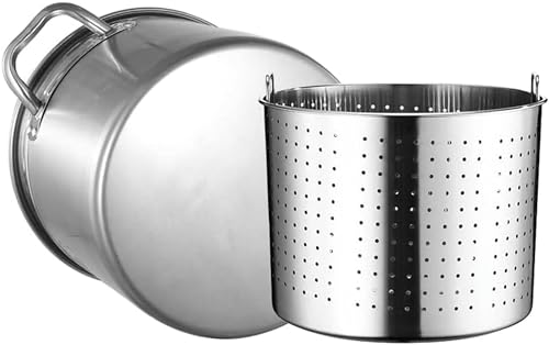 Olla de acero inoxidable resistente de 30l para hervir y freír pavos