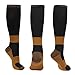 MELERIO Copper Compression Socks Men Women 4 Pairs 15-20 mmhg Comfortable Circulation for Edema Varicose Veins and Anti-Fatigue