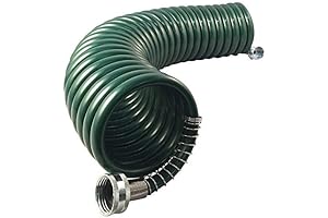 Flexon Coiled Garden Hose, 25ft - Tangle-Free Watering Solution