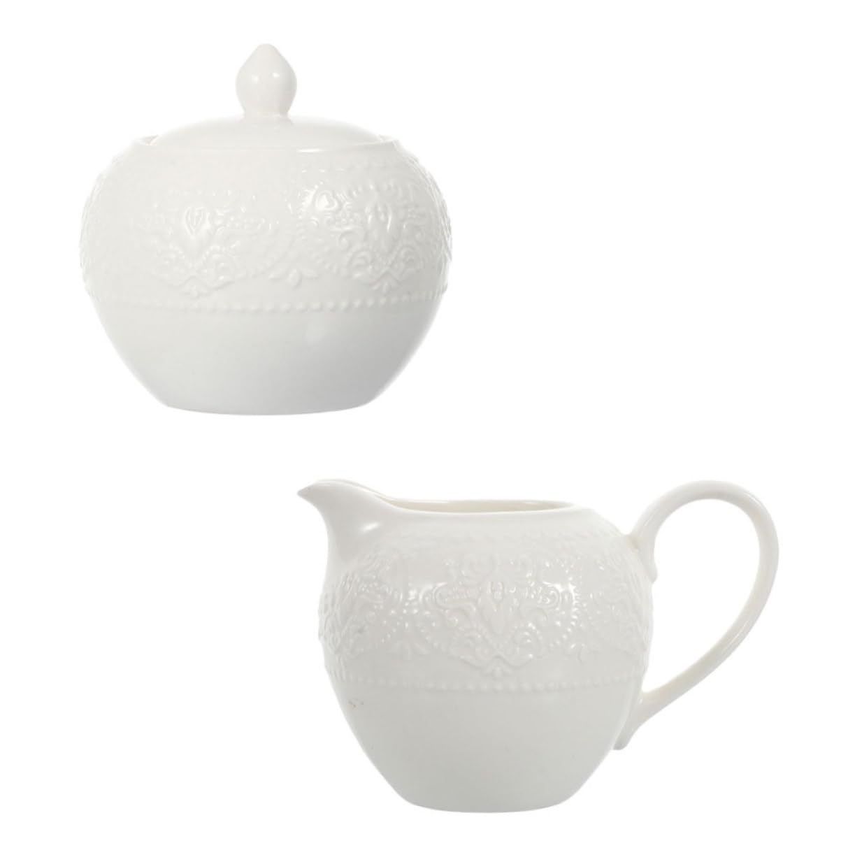 NOLITOY 2 Stück Keramik Milchkrug und Zuckerdose mit Elegantem Design Einfach zu Reinigen als Milk Jug für Küche und Kaffeezubereitung