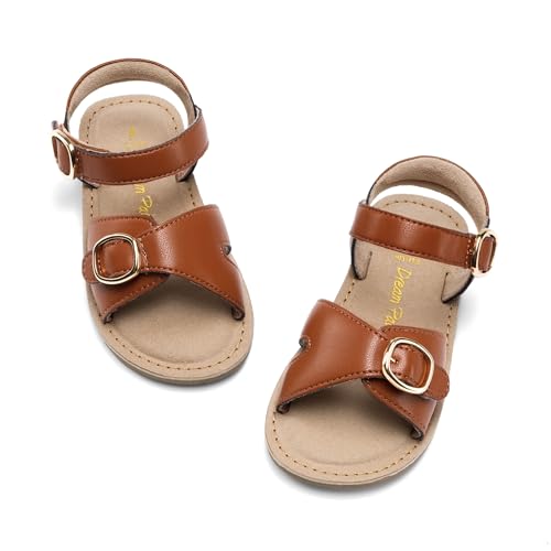 Image of DREAM PAIRS Girls Sandals Fashion Sandal with Adjustable Straps Open-Toe Comfortable Summer Shoes for Toddler Little Kid