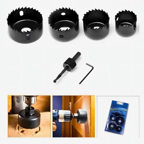 Kit Serra Copo 6 Peças para Madeira, Drywall, PVC e Plásticos, Corte Preciso