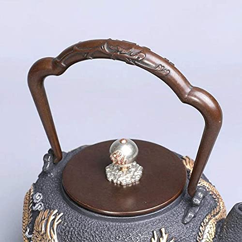 Miniatura 2 de Tetera De Hierro Fundido Tetsubin Pequeña Tetera De Hierro Fundido Para Té De Hojas Sueltas, Infusor De Té Vintage Fácil De Verter, Resistente Al Calor Para El Hogar, Fiesta, Oficina, Accesorios De
