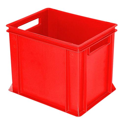 Bac gerbable Euro avec 2 poignées, rouge, 400x300x320 mm