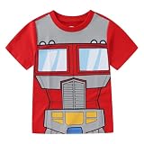 Transformers Optimus Prime Boys Short Sleeve T-Shirt for Big Kids Red