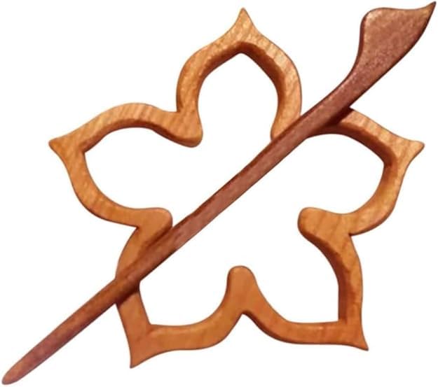 Wooden Flower Daisy Pattern Brooch Cute Girls Boys Brooch Pin Shawl Pin Scarf Buckle Lapel Pin Brooch Gift for Women Lady Girl Womens Brooches and Pins
