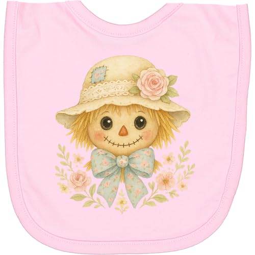 inktastic Adorable Scarecrow with Floral Hat and Bow Newborn Bib