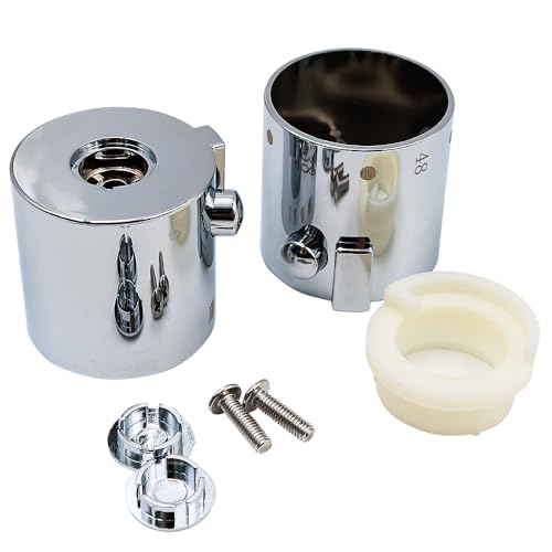 Hsthe Sea 1 Pair Shower Temperature Control Knob Chrome Thermostatic Handle Handle For Temperature Controller Shower