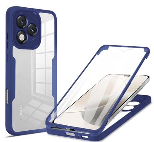 COMAKU Honor 400 Lite Case, Full Body with Built-in Screen Protector Heavy Duty Protection Shockproof Slim Fit Cover for Honor 400 Lite - Blue