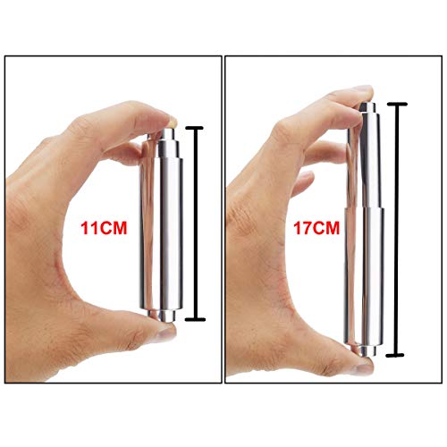 3Pcs Plastic Toilet Paper Holder Roller Toilet Roll Tissue Holder Rod Replacement Spring Loaded, Silver #TOP1