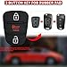 Key Fob Button Pad Replacement for Kia Soul 2013 2012 2011 2010 / Kia Rio / Kia Sportage 2012-2014 Car Keyless Entry Remote Control 3 Button Rubber Cover Flip Key Fob Case Shell Insert Keypad - 2 Pack
