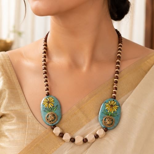 Image of AAKRITI ART CREATIONS Handcrafted Ethnic & Tribal Necklace Collection | Dhokra, Boho, Talisman & Statement Designs | Artisan Collar, Pendant & Lariat Jewelry for Women