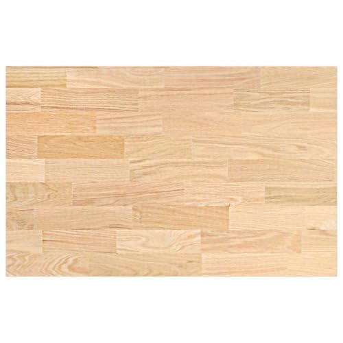 vidaXL Plan de travail de cuisine bois de chêne massif rectangulaire, plan de travail, plan de travail de cuisine, plan de toilette, comptoir