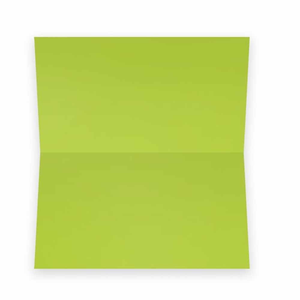 Lime Grün Tischkarten, flach oder Zelt – 10 oder 50 Pack – Weiß blanko vorne, Green, Tent Style