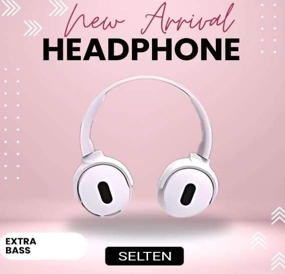 Image of Wireless Over-Ear Headphones, Matte White,Cushioned Earpads, Adjustable Headband