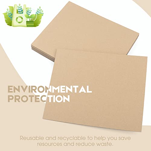 Image of Golden State Art 10 Pack 8x10 Corrugated Cardboard Sheets 1 /8 inch Flat Inserts | Flat Layer Pads, Corrugated Card Board Inserts For Packing, Mailing or DIY Art Crafts, Box Dividers (Brown)