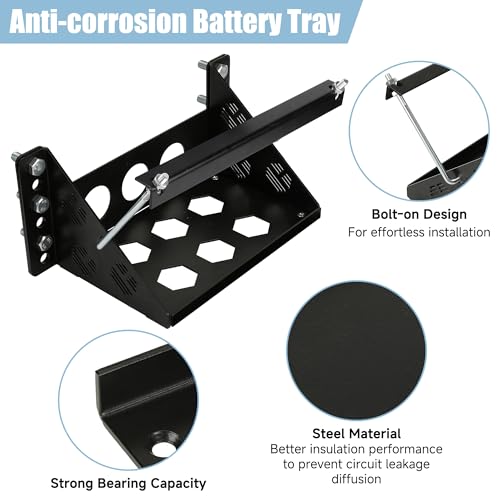 Ciloyu CO-BRAC01-BK Heavy Duty Metal Battery Mounting Tray thumb #4