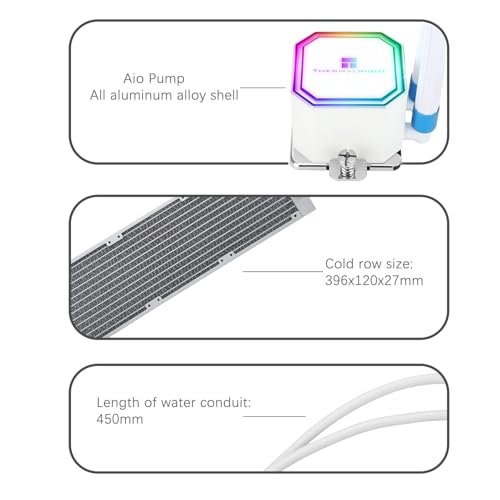 Refroidisseur Thermalright Frozen Prism 360 ARGB blanc haute efficacité Intel LGA1851 AM5