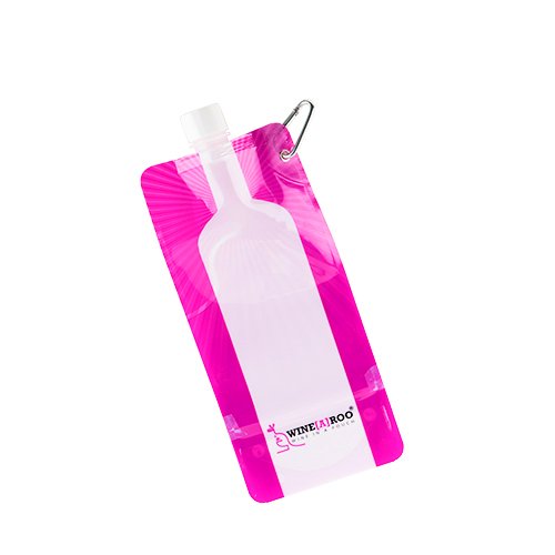 Buy 1 Pack , Pink WINE[A]ROO Portable Foldable Wine Pouch For Women