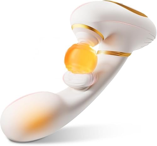 Siabema New Enhanced Version 10 Modes Soft Powerful Suction Manual 10 Modes Adult Toy for Women Today Silent Rabbit Ears Pleasure Toy Floor Trainer, 4-in-1 Quiet, Waterproof Design A4811 (White)