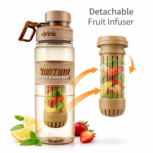 Image of Raawan 1000ml Detachable Food Infuser Water Bottle | BPA-Free, Food Grade & Reusable | Leakproof Wide Mouth Bottle | Freezer & Fridge Safe | Durable & Stylish for Gym, Travel & Kitchen