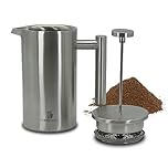 Handpresso French Press | Cafetière à Piston inox double paroi isolante | Cafetiere a Piston isotherme | Cafetiere portable pour la maison, cafetiere de voyage
