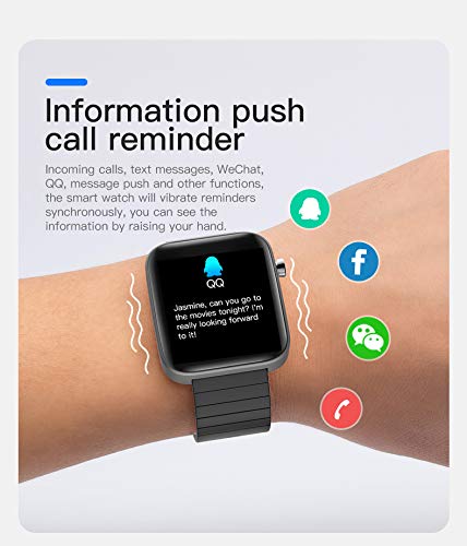 Chokovie Smart Watch, Fitness Tracker With Heart Rate Monitor, Blood Oxygen Meter, Body Temperature Thermometer, Sleep Tracking, Ip67 Waterproof, Step Counter Running Watch For Men Women, Black #TOP7