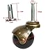 MySit 2 inch Ball Casters Wheels Brass Vintage Antique Furniture Caster Set of 4,Grip Neck Spherical Casters with 5/16