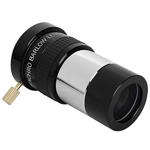 Bewinner Lente di Barlow 2X da 1,25 Pollici per oculare astronomico Telescopio monoculare 31,7 mm, Lente di Barlow di Alta qualità 2X