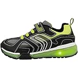 Geox J Bayonyc Boy A, Sneakers Niños, Multicolor Black Lime, 27 EU