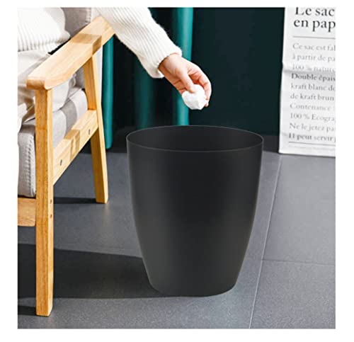 Gereen 2 Gallon Small Trash Can,Oval Small Trash Bin Wastebasket For Bathroom Bedroom Kitchen Countertop Under Sink (2 Pack, Black+Blue) #TOP1