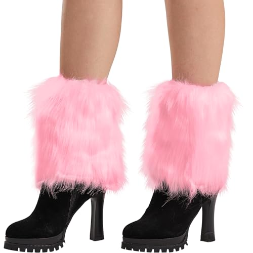Image of Nanxson Womens Fur Leg Warmer Winter Short Boot Cuffs Covers Sleeves TTW0071