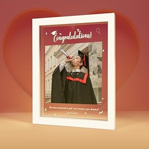 EGD Personalized Acrylic Plaque | Custom Your Graduation Gifts with His or Her Favorite Photo | Gifts for Women & Men | 2024 Graduation Gifts | With Optional LED Lights