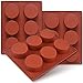 Newk Molde cilíndrico de silicona, 3 paquetes de moldes cilíndricos redondos de 6 cavidades para cupcakes, jabón hecho a mano, magdalenas, pasteles, pastel de queso, brownie, cubierta de chocolate