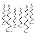 Beistle Twirly Whirlys, 4 to 24-Inch/2 to 36-Inch, Cerise/Black