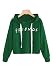 Womens Active Sweatshirt Long Sleeve Athletic Hooded Pullover XL Green