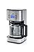 Senya cafetiere electrique programmable Inox Family Coffee, verseuse en verre, cafetiere filtre 12 tasses en Acier Inoxydable 1,5L, 900W, SYBF-CM019