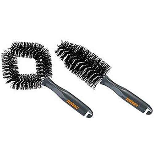 IceToolz Tire and Sprocket Brush Set | Road and Mountain Bike Tires | Black