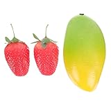 Milisten Maracas Frutta per Strumenti Musicali Educativi Set 3 Shaker Colorati per Sviluppo Sensoriale e Ritmo Giocattoli Musicali per Scuola immagine