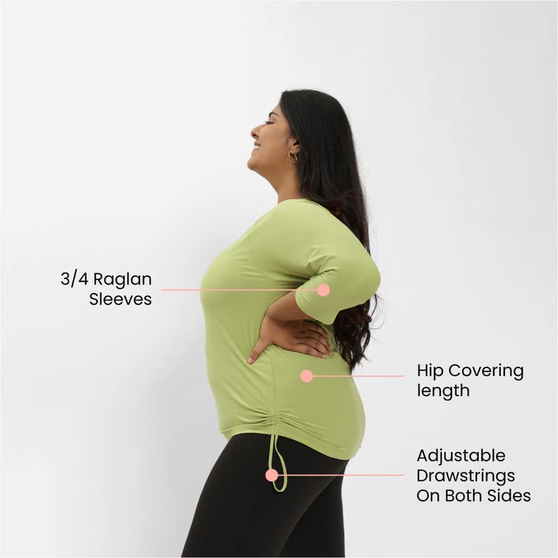 Image of BlissClub Women Modal Sof-Tee | Buttersoft Fabric | Short Sleeves | Round Neck | High-Low Hem | Tops for Women