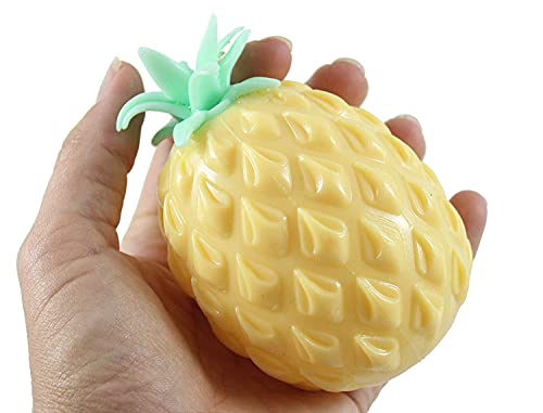 Daily Portable Pineapple Squeeze Toy 2 Pack - Fidget Stress Relief Ball Great for ADHD - Pineapple Fruit