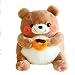 Lsmaa Juguetes de Peluche 1pc Sentado 35 cm Tímido Oso de Peluche con Juguetes de rosquilla Peluche de Peluche Juguetes for niños for niños