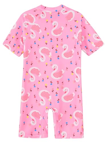 Sxiwei Kids Girls One Piece Beach Swimming Surfing Jumpsuit Short Sleeve Pool Swimwear Bathing Suit4