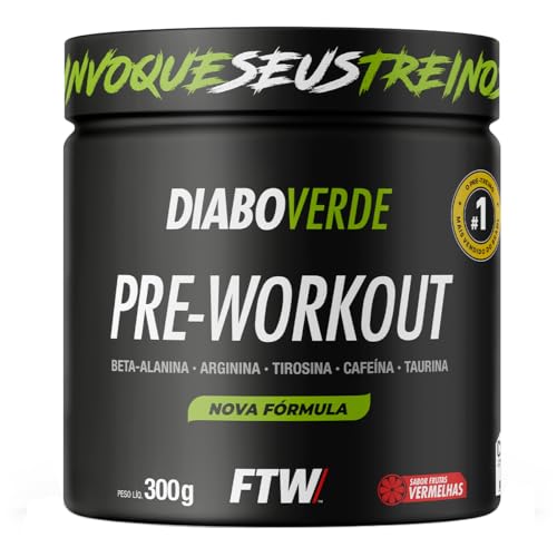 Ftw - Pré-treino Diabo Verde Mansão Maromba 250g Sabor Algodão doce